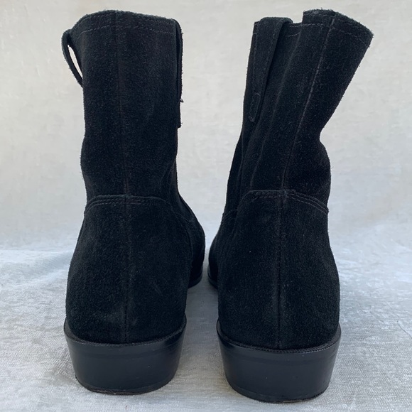 Rebecca Minkoff Chasidy Black Suede Pull On Booties Ankle Boots - Picture 4 of 11